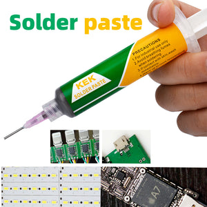 183℃ Solder Paste Syringe Flux for Soldering SMD BGA IC PCB Needle Tube Tin Solder Paste Welding Paste Welding Components