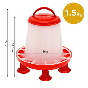 Chicken Duck Feeder Bucket With Leg Poultry Food Fountain Chicken