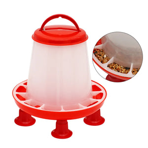 Chicken Duck Feeder Bucket With Leg Poultry Food Fountain Chicken