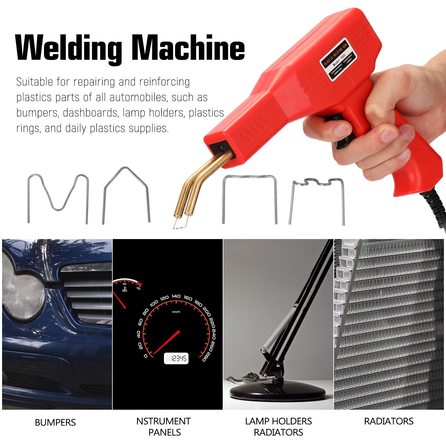 Welder Hot Nails Gun Car Bumper Repair Kit Cracking Tool