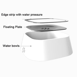 Dog Drinking Water Bowls Floating Non-Wetting Mouth Cat Slow Anti-Overflow