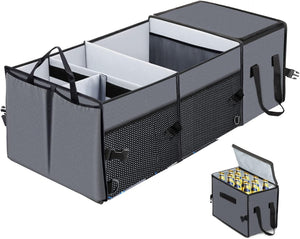 Car Trunk Organizer with Insulation Cooler Bag