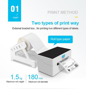 4 Inch Desktop Thermal Label Printer Thermal Barcode Printer for Shipping Express Label 4x6 Printing