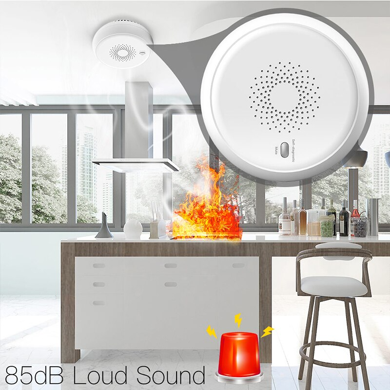 Smart Smoke Fire Alarm Sensor Detector Home Security System