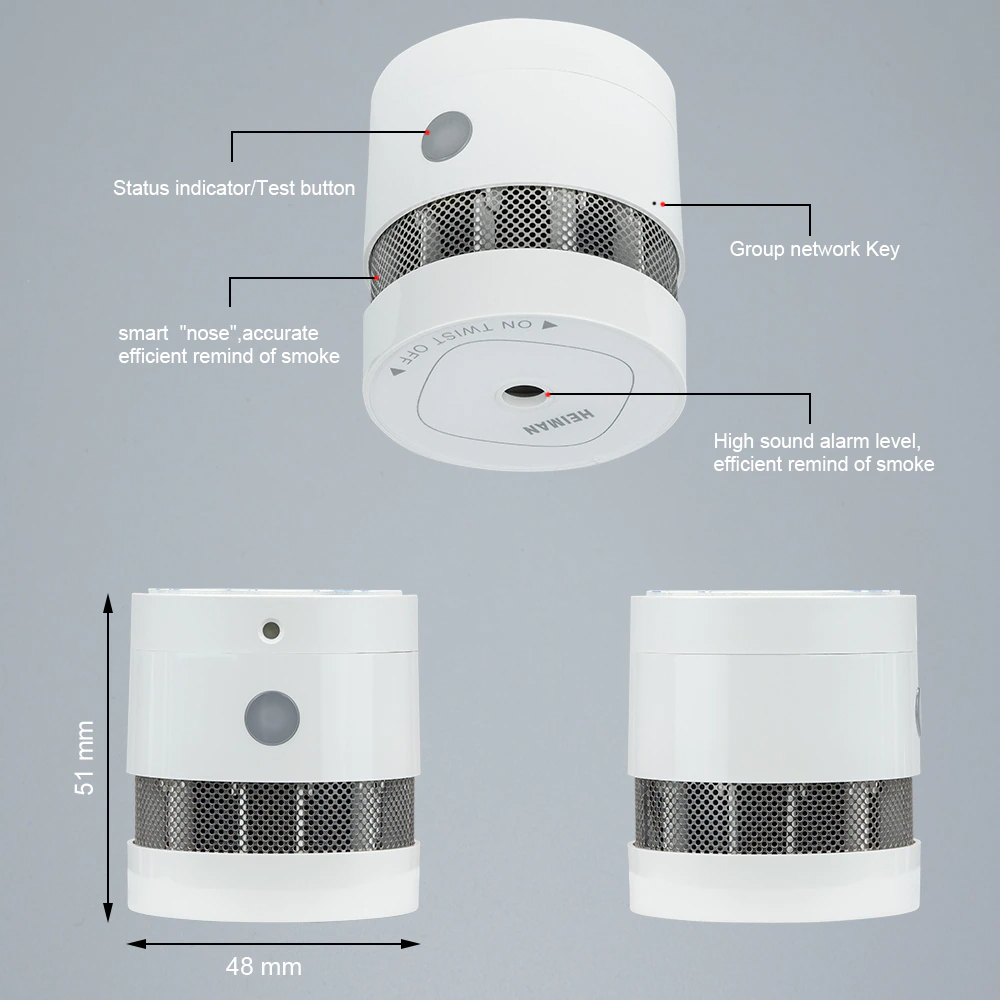 Fire alarm Smoke detector Smart Home High sensitivity Safety Sensor