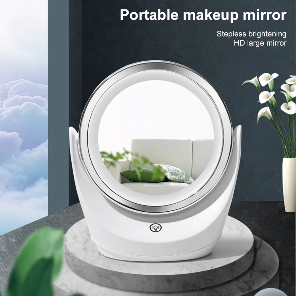 LED Mirror Bathroom Makeup With LED Light 360 Degree Double-Sided