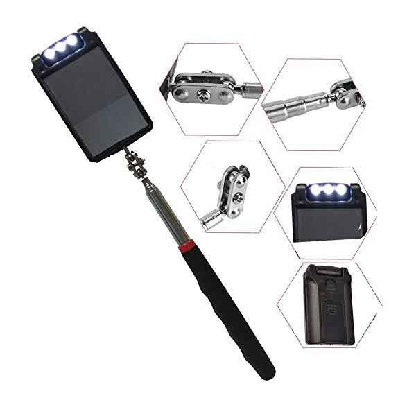 Portable Led Telescopic Inspection Mirror