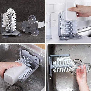 Wall-mounted Glass Cleaning Brush