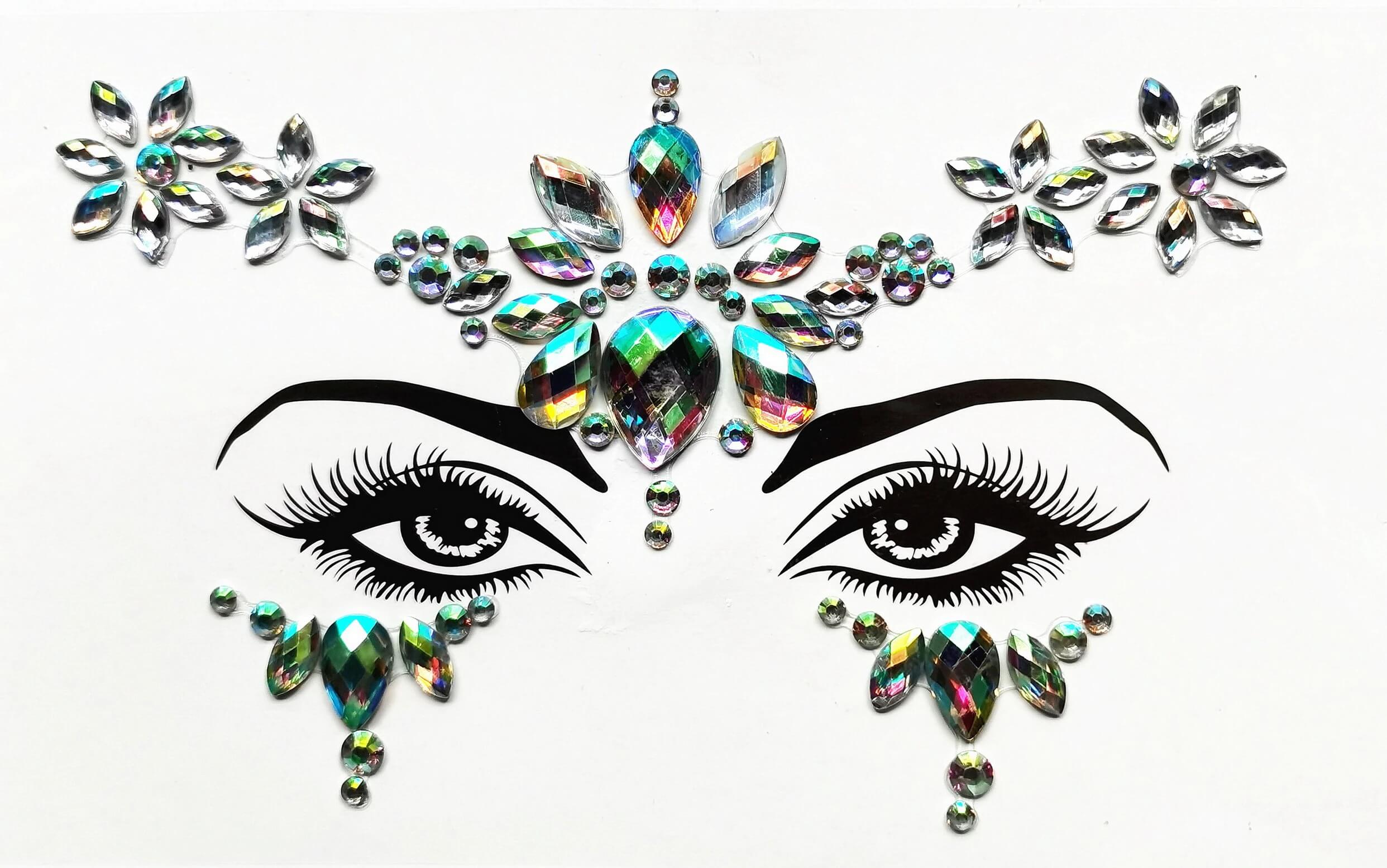 Face Tattoo Eye Sticker Diamond Face Sticker Woman Tatoo