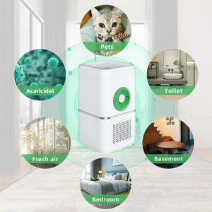 Air Purifier Ozone Generator Ionizer Mini 3 in 1 MultiFunction Mode Household Negative Ion Dusting Formaldehyde Removing