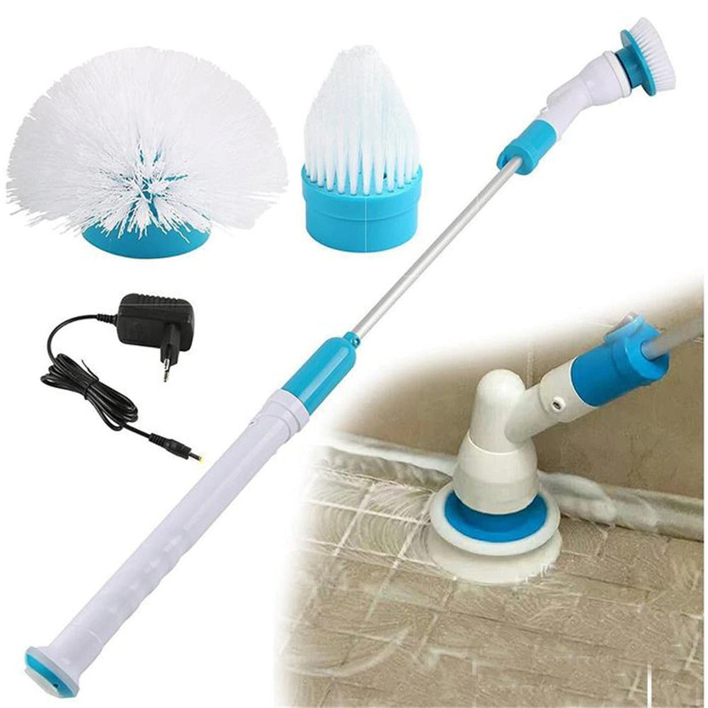 Electric Cleaning Brush power scrub Adjustable Long Handle Waterproof Cleaner