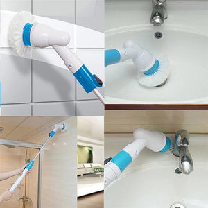 Electric Cleaning Brush power scrub Adjustable Long Handle Waterproof Cleaner