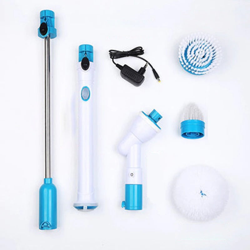 Electric Cleaning Brush power scrub Adjustable Long Handle Waterproof Cleaner