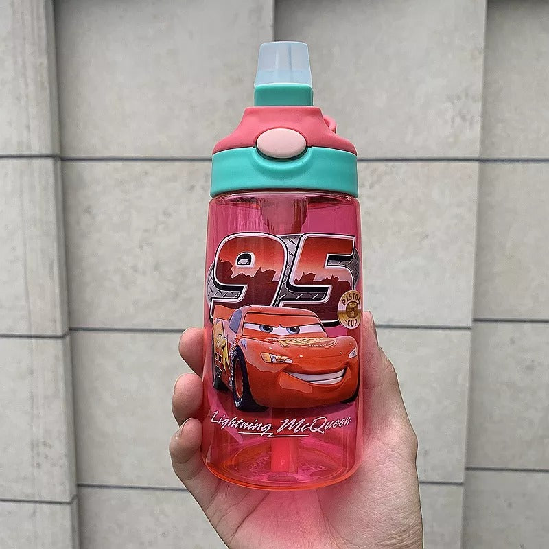 Cups Water Straw Bottle Portable Handle Lid For Kids And Students