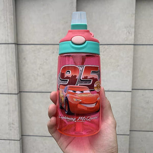 Cups Water Straw Bottle Portable Handle Lid For Kids And Students