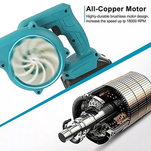 Rechargeable Air Blower For Makita 18v Blower Dust Collector Computer Dust Cordless Vacuum Cleaner 600W Blower