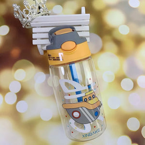 Cups Water Straw Bottle Portable Handle Lid For Kids And Students