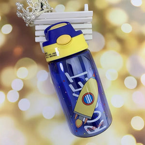 Cups Water Straw Bottle Portable Handle Lid For Kids And Students