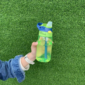 Cups Water Straw Bottle Portable Handle Lid For Kids And Students