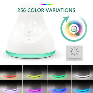 LED Desk Lamp Foldable Dimmable Touch Rechargeable Table Lamp with Calendar Temperature Alarm