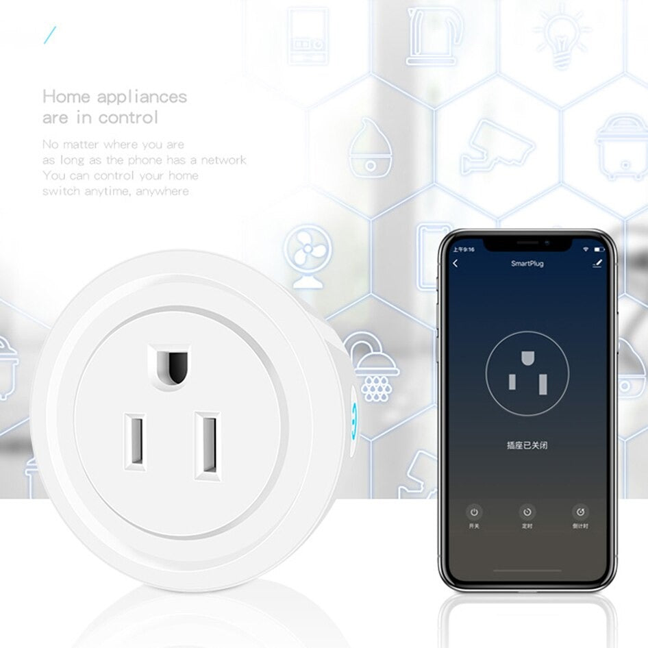 US Smart Plug Socket Wifi Surge Protector 110V with Alexa Google