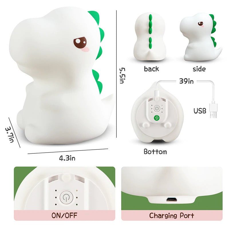 Baby Dinosaur Night Lamp Light Bedroom with Remote Control