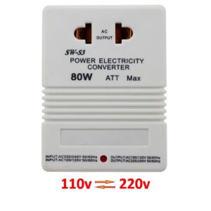 Travel Adapter Switching Transformer Professional Converter 110v to 220v Dual Voltage