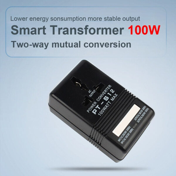Transformer Power Converter Adapter 2-Way Voltage 110V/120V To 220V/240V