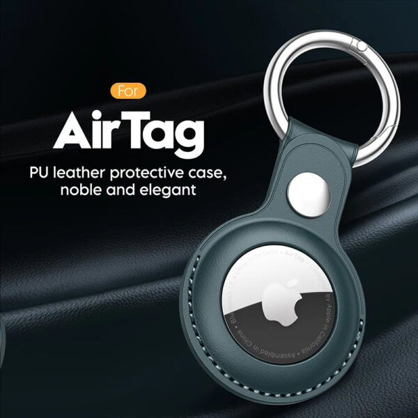 For Apple Airtags Case Leather Keychain Protective For Airtag Tracker