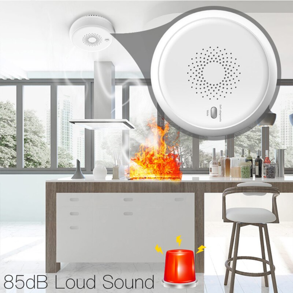 Smart Smoke Fire Alarm Sensor Detector Home Security System