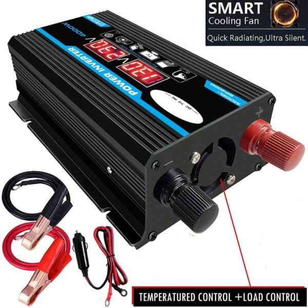 Converter Charger Adapter 12v To 110v & 220v Voltage Transformer 4000W