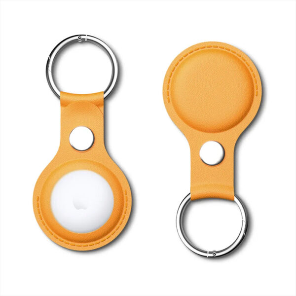 For Apple Airtags Case Leather Keychain Protective For Airtag Tracker