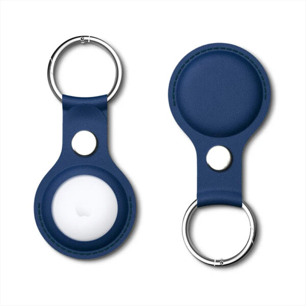 For Apple Airtags Case Leather Keychain Protective For Airtag Tracker
