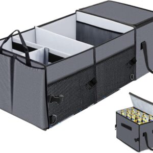 Car Trunk Organizer with Insulation Cooler Bag