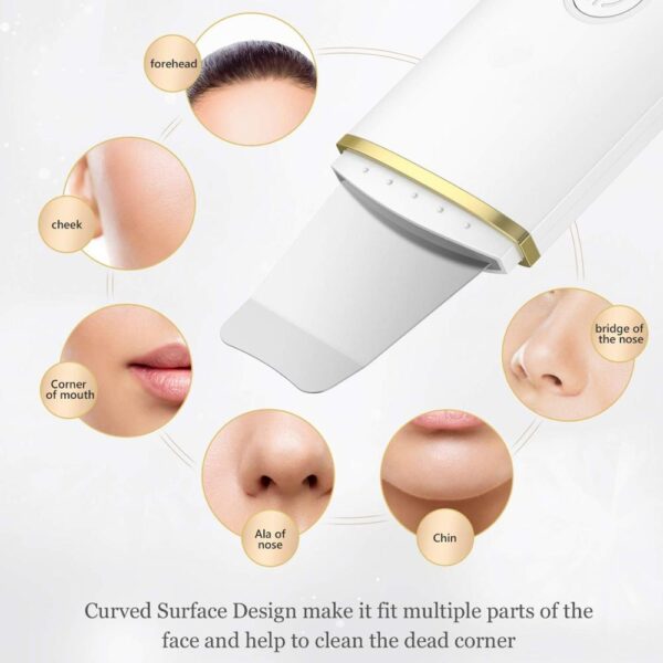 Ultrasonic Skin Scrubber USB Plug Facial Cleansing Blackhead Remover Face Cleaner Machine Skin Care Acne Massager Tools