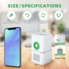Air Purifier Ozone Generator Ionizer Mini 3 in 1 MultiFunction Mode Household Negative Ion Dusting Formaldehyde Removing
