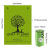 Dog Poop Bags Earth-Friendly 1080 Counts 60 Rolls Large Green