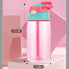Cups Water Straw Bottle Portable Handle Lid For Kids And Students