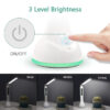 LED Desk Lamp Foldable Dimmable Touch Rechargeable Table Lamp with Calendar Temperature Alarm