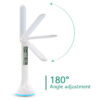 LED Desk Lamp Foldable Dimmable Touch Rechargeable Table Lamp with Calendar Temperature Alarm
