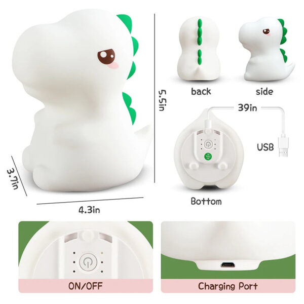 Baby Dinosaur Night Lamp Light Bedroom with Remote Control